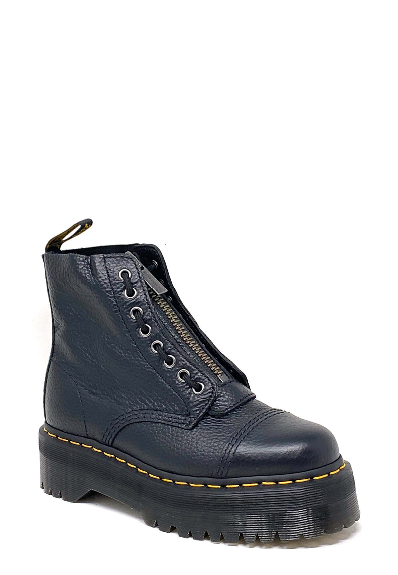 Sinclair lace-up boot | Black Nappa