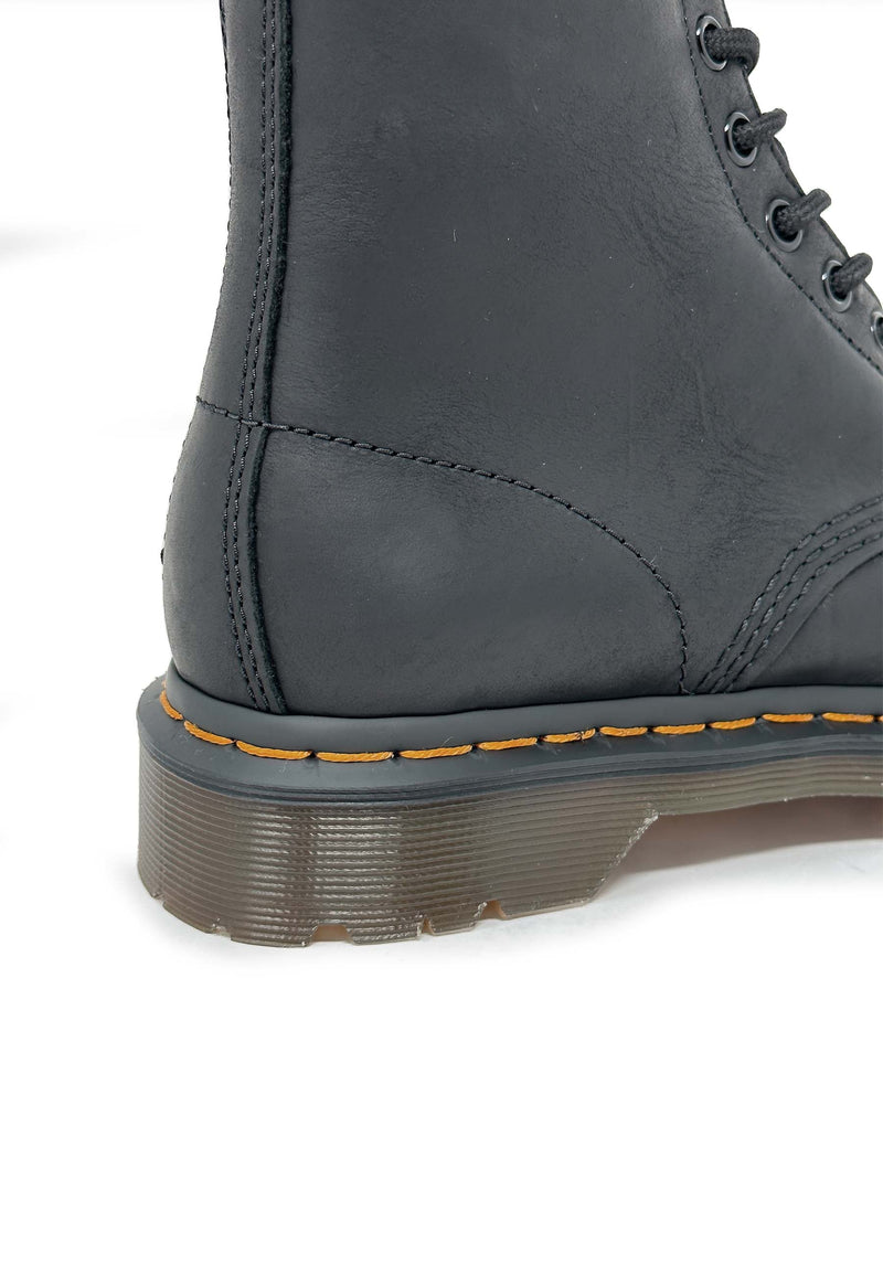 1460 Serena lace-up boot | Black Wyoming Fur Lined