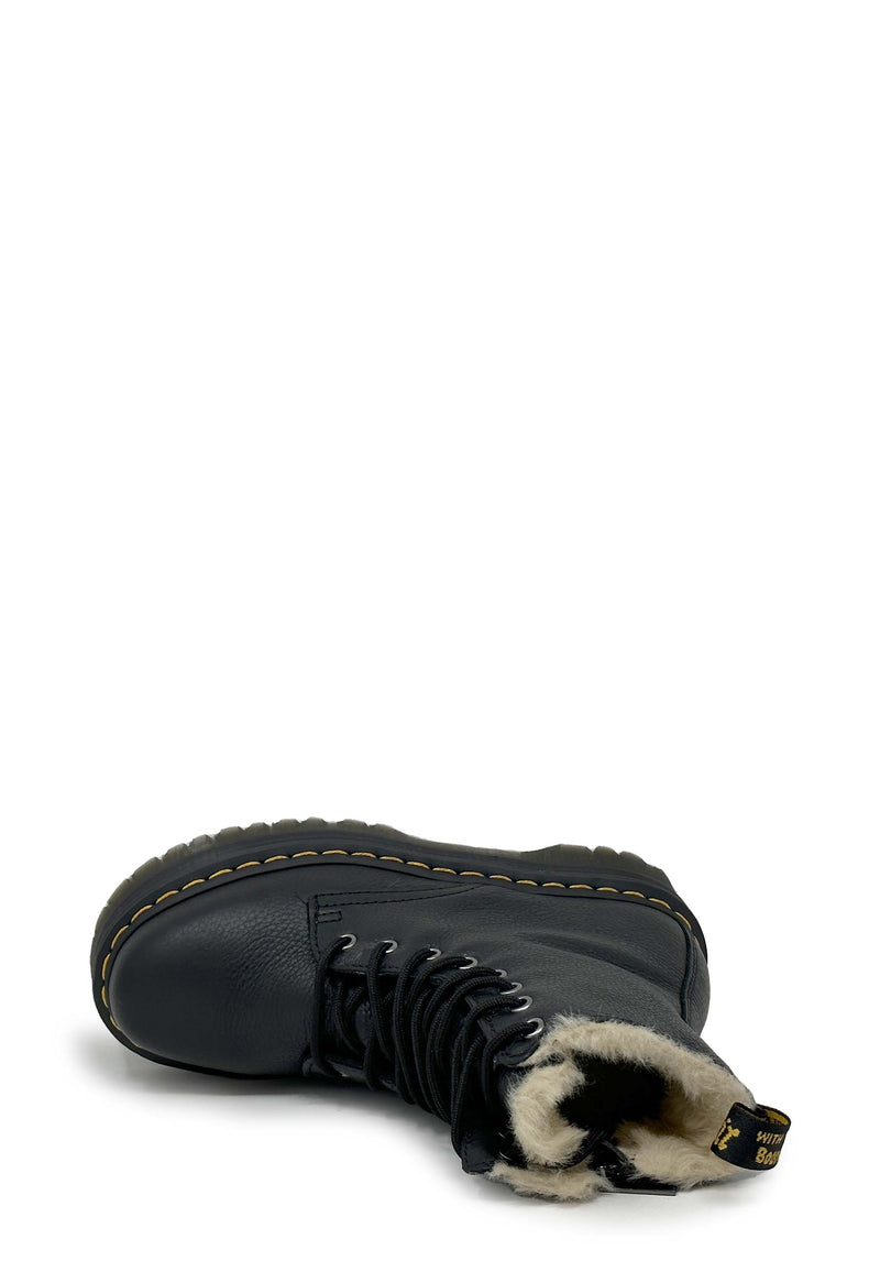 Jadon-FL lace-up boot | Black Pisa Faux Toby Fur
