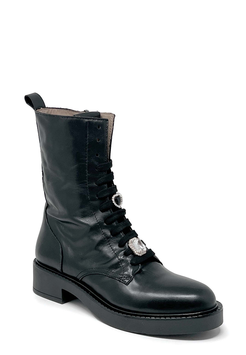 Maria14A lace-up boot | Nero