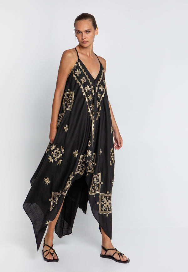 430201 Maxi Dress | Black Gold