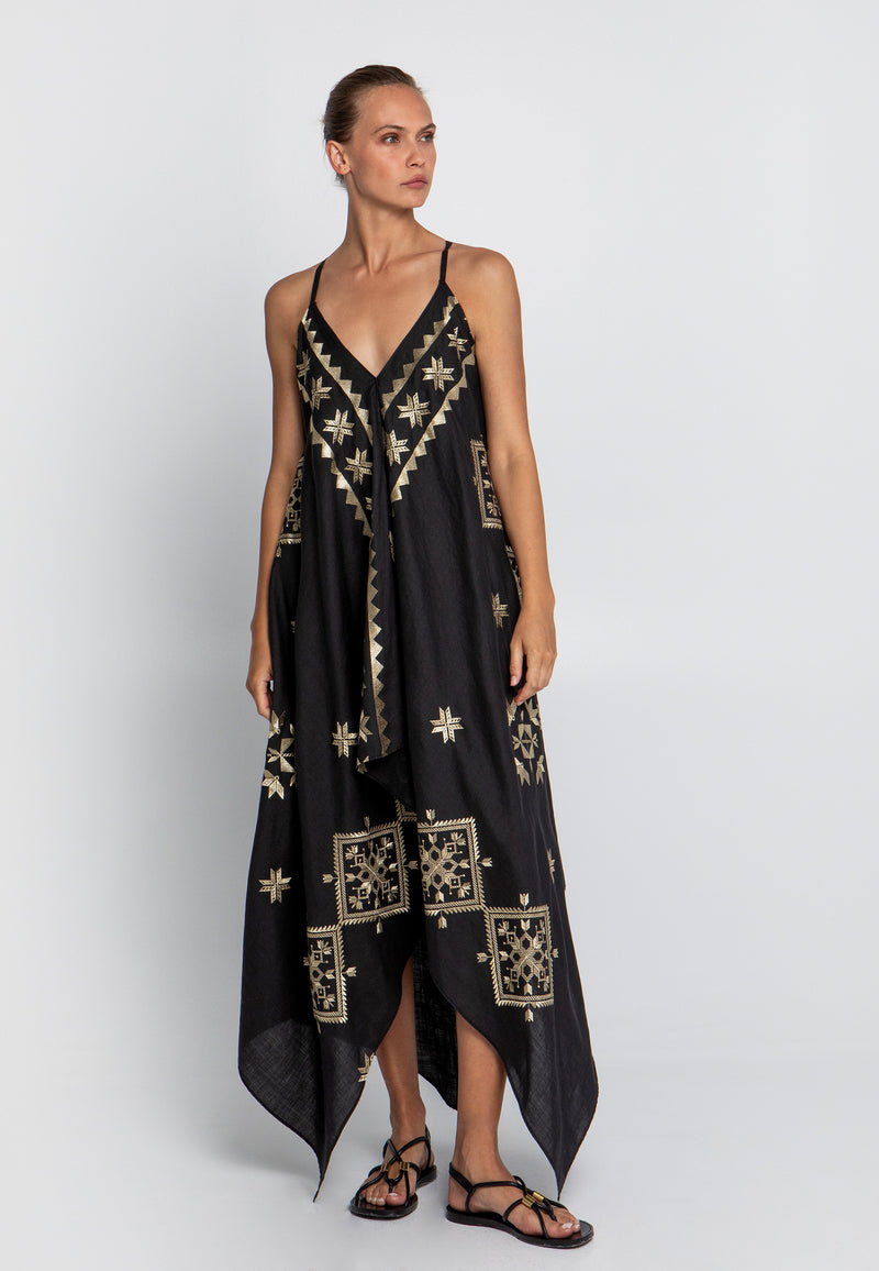 430201 Maxi Dress | Black Gold