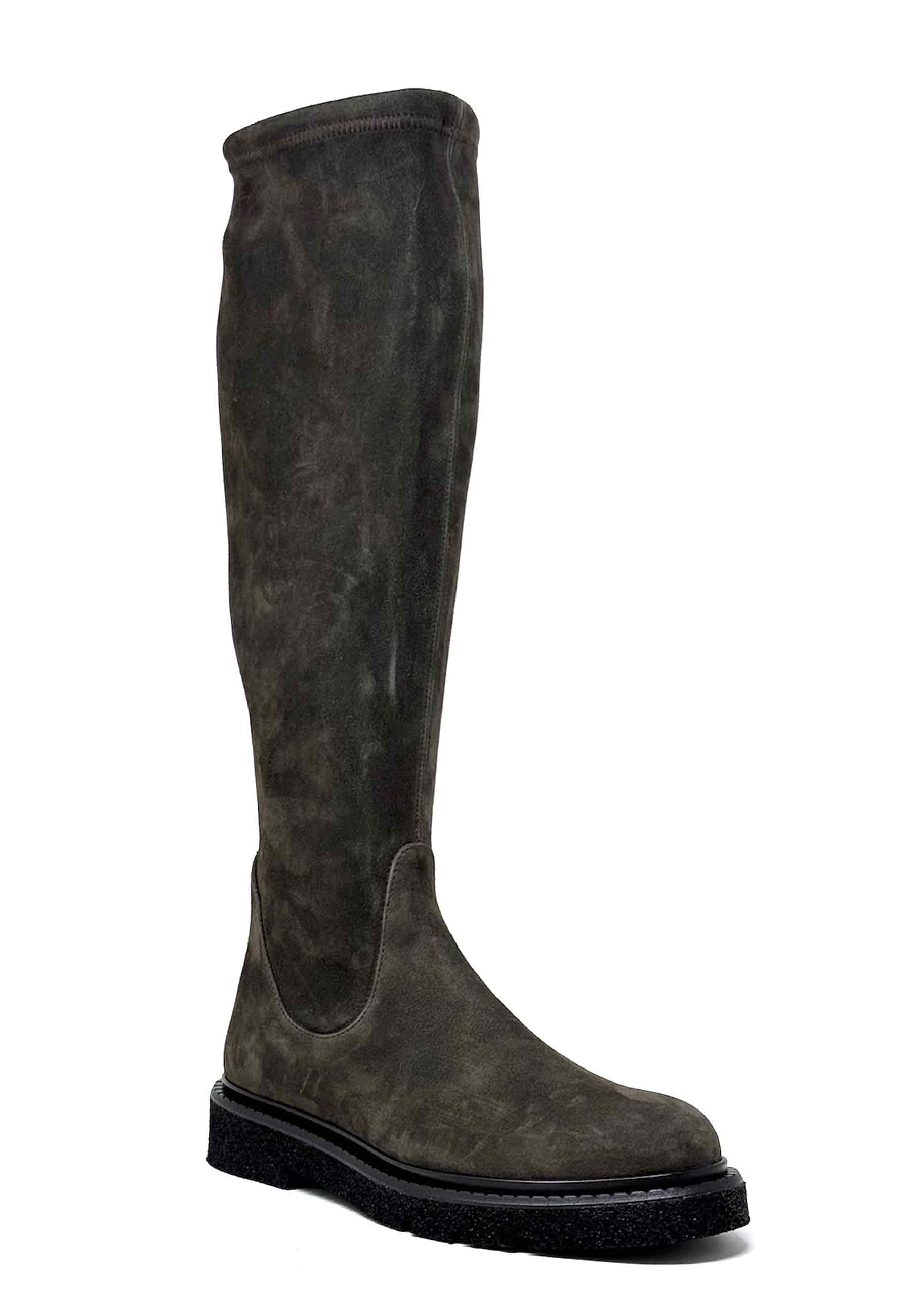 Kerr Langschaft Boot | Graphite Camoscio