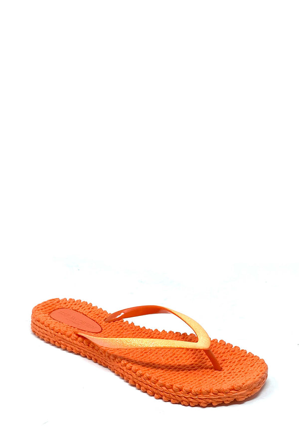 Cheerful 01 toe separator sandal | Hot orange