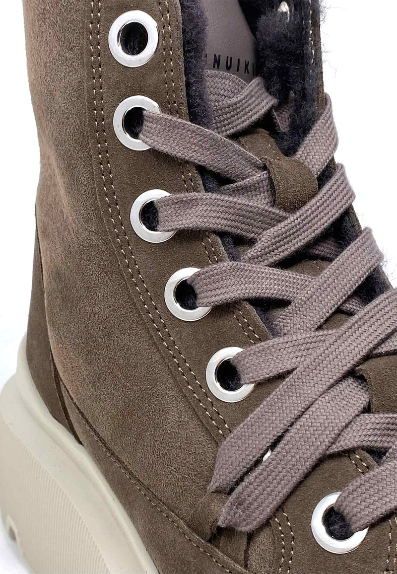 35203 high-top sneakers | Dark Taupe Shearling