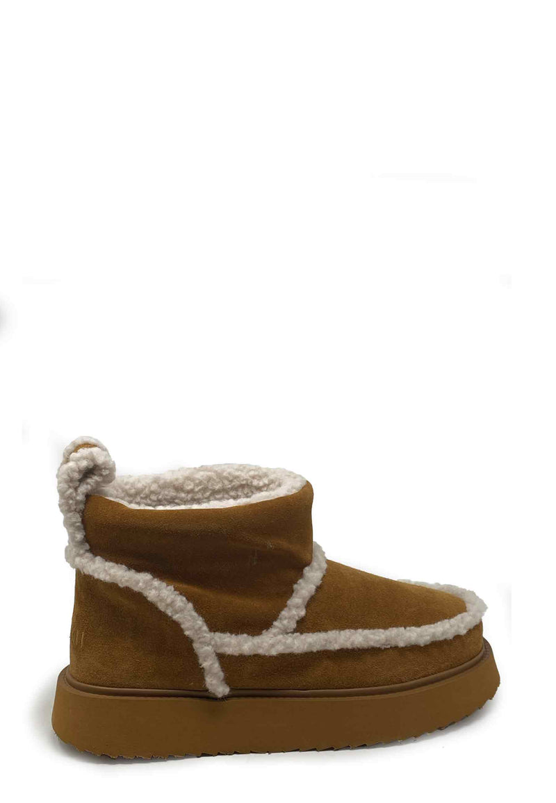Shearling Micro Boot | Brown