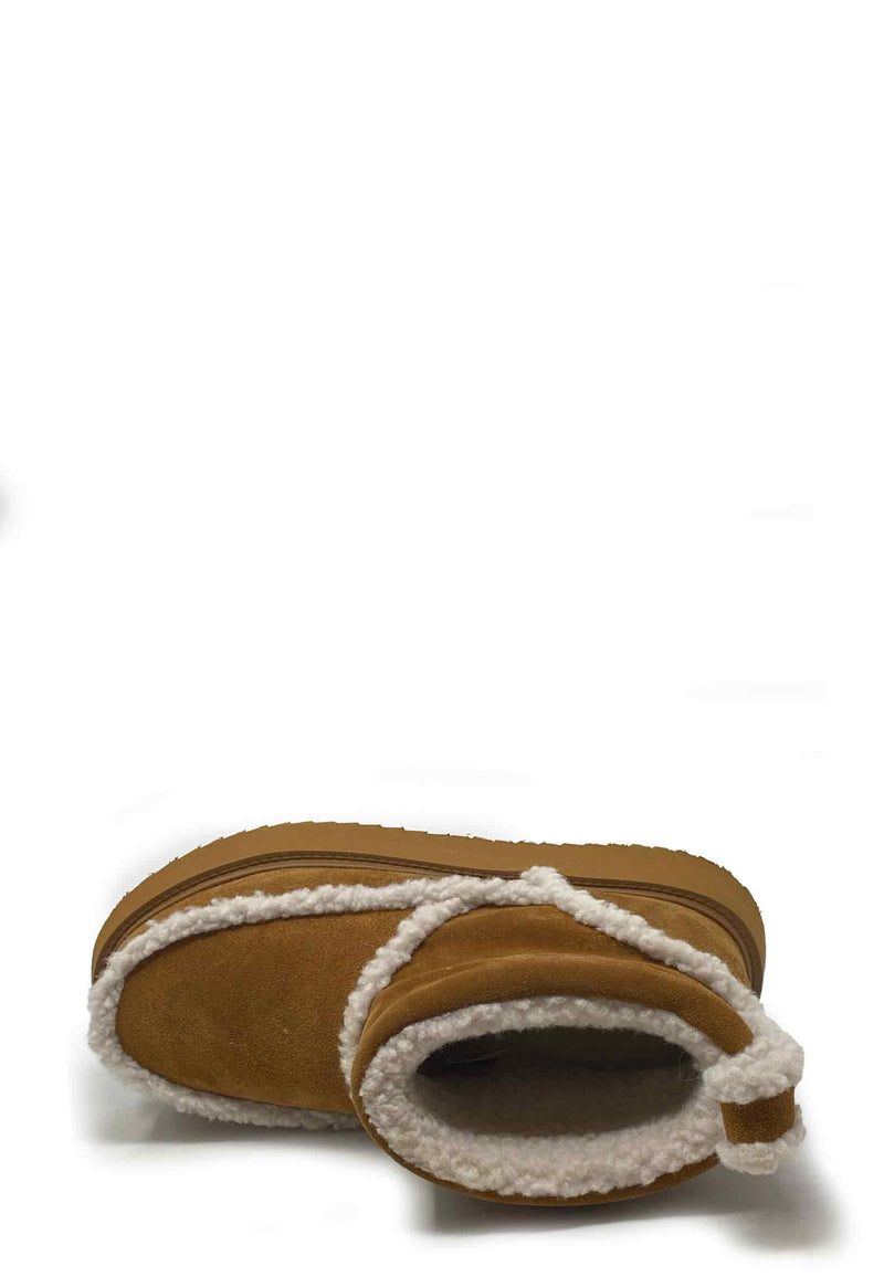 Shearling Micro Boot | Brown