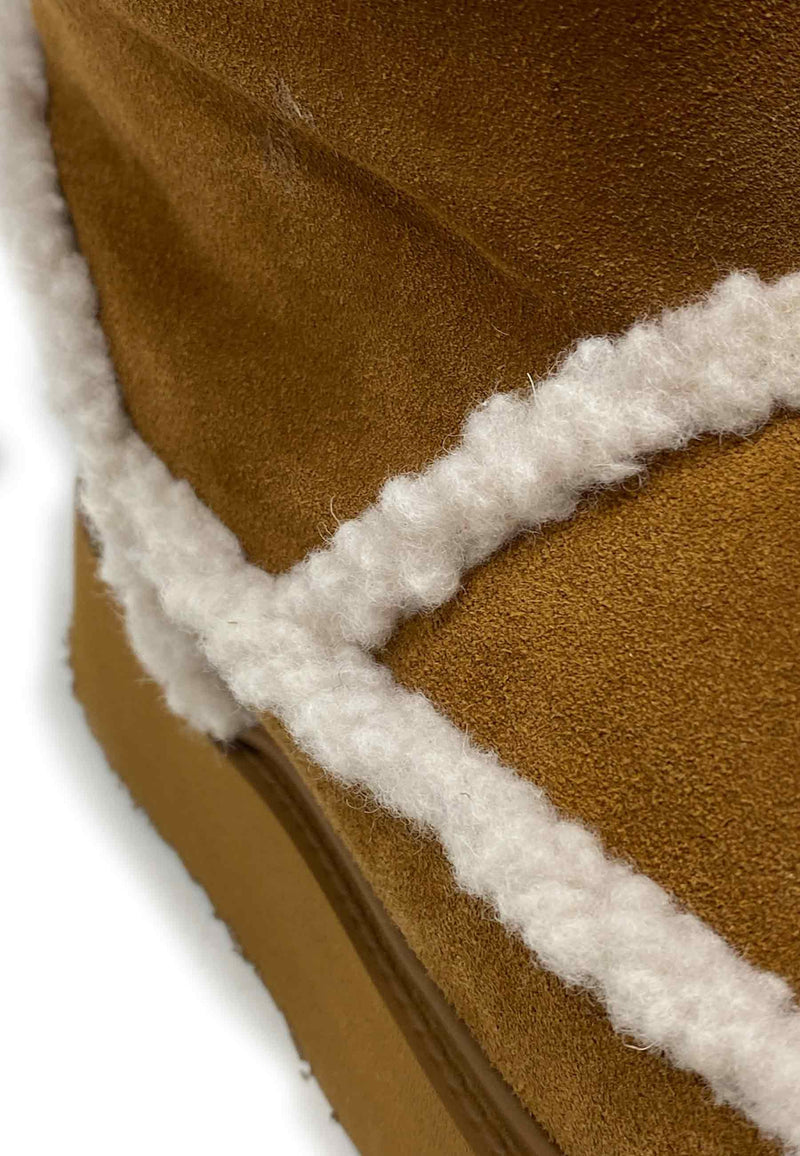 Shearling Micro Boot | Brown