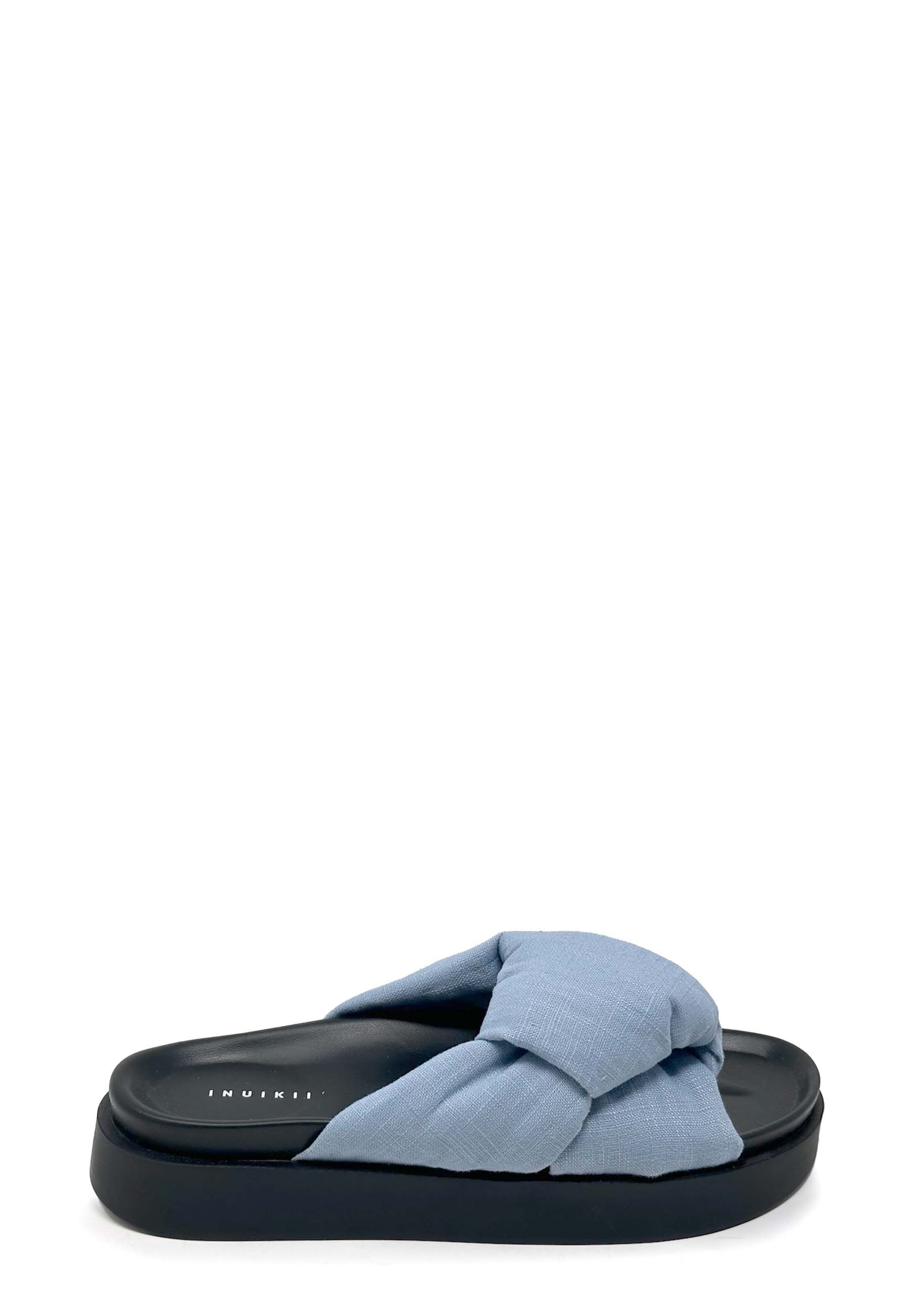 70104 Linen Knot Mule | Blå