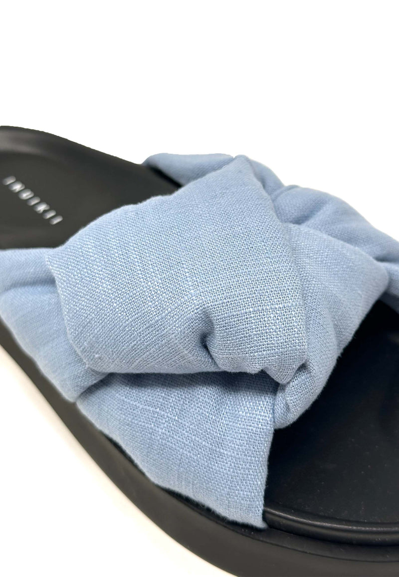 70104 Linen Knot Pantolette | Blue