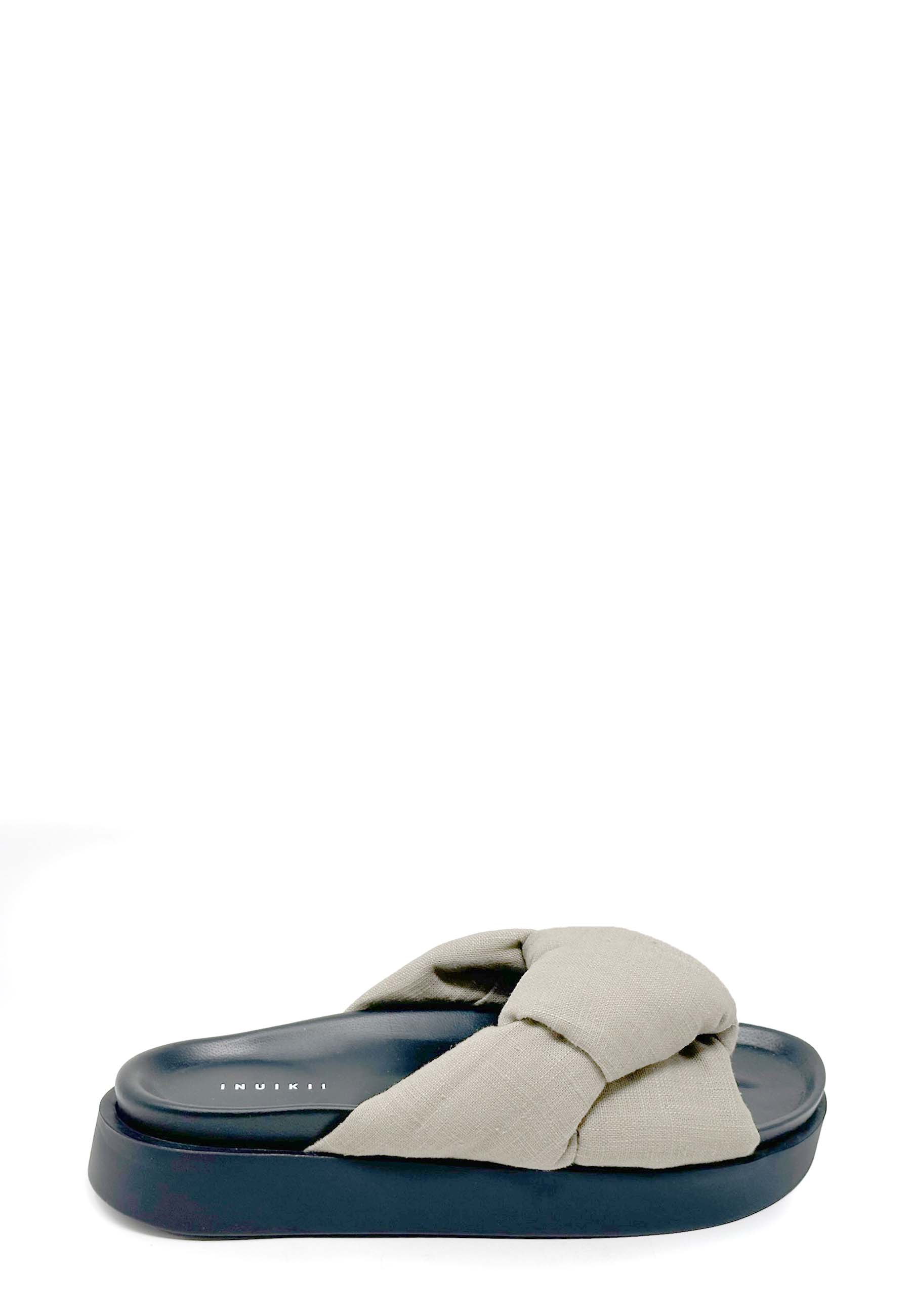 70104 Linen Knot Mule | Taupe