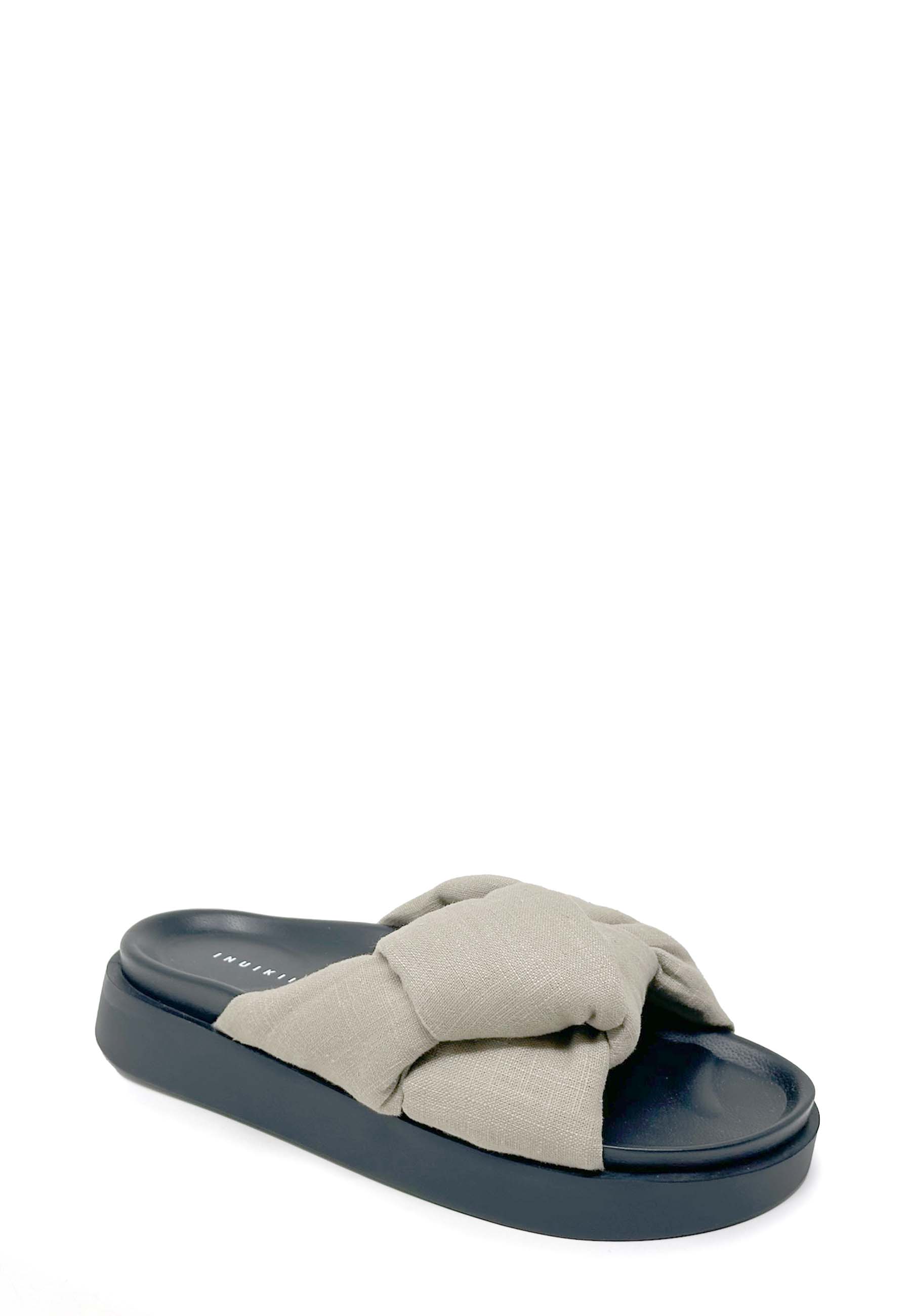 70104 Linen Knot Mule | Taupe