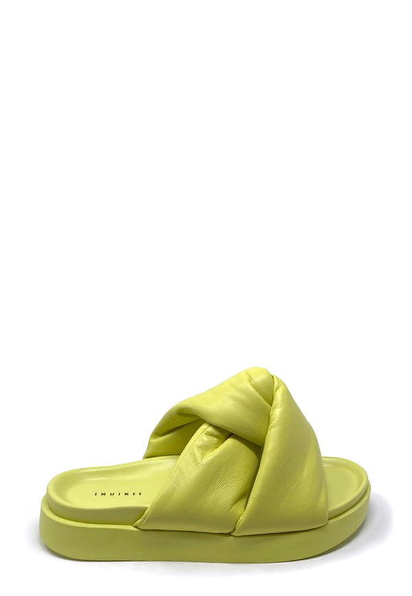 70104 Soft Crossed Mules | Lime