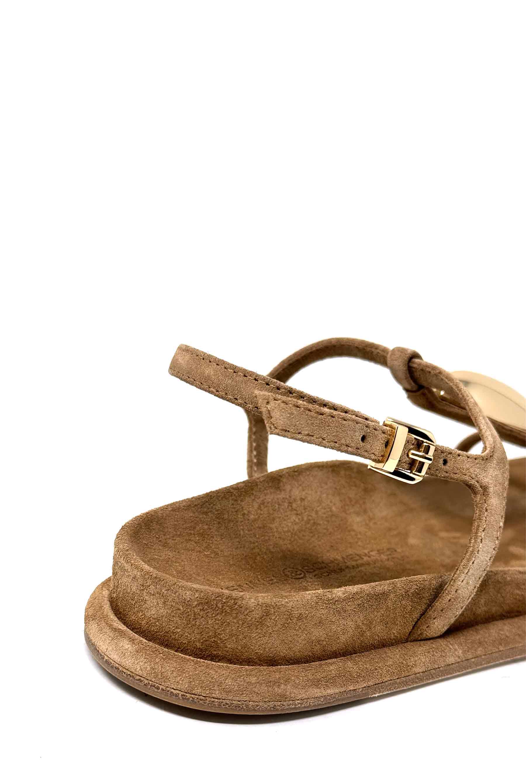 Aily Sandale | Golden Brown Gold Suede