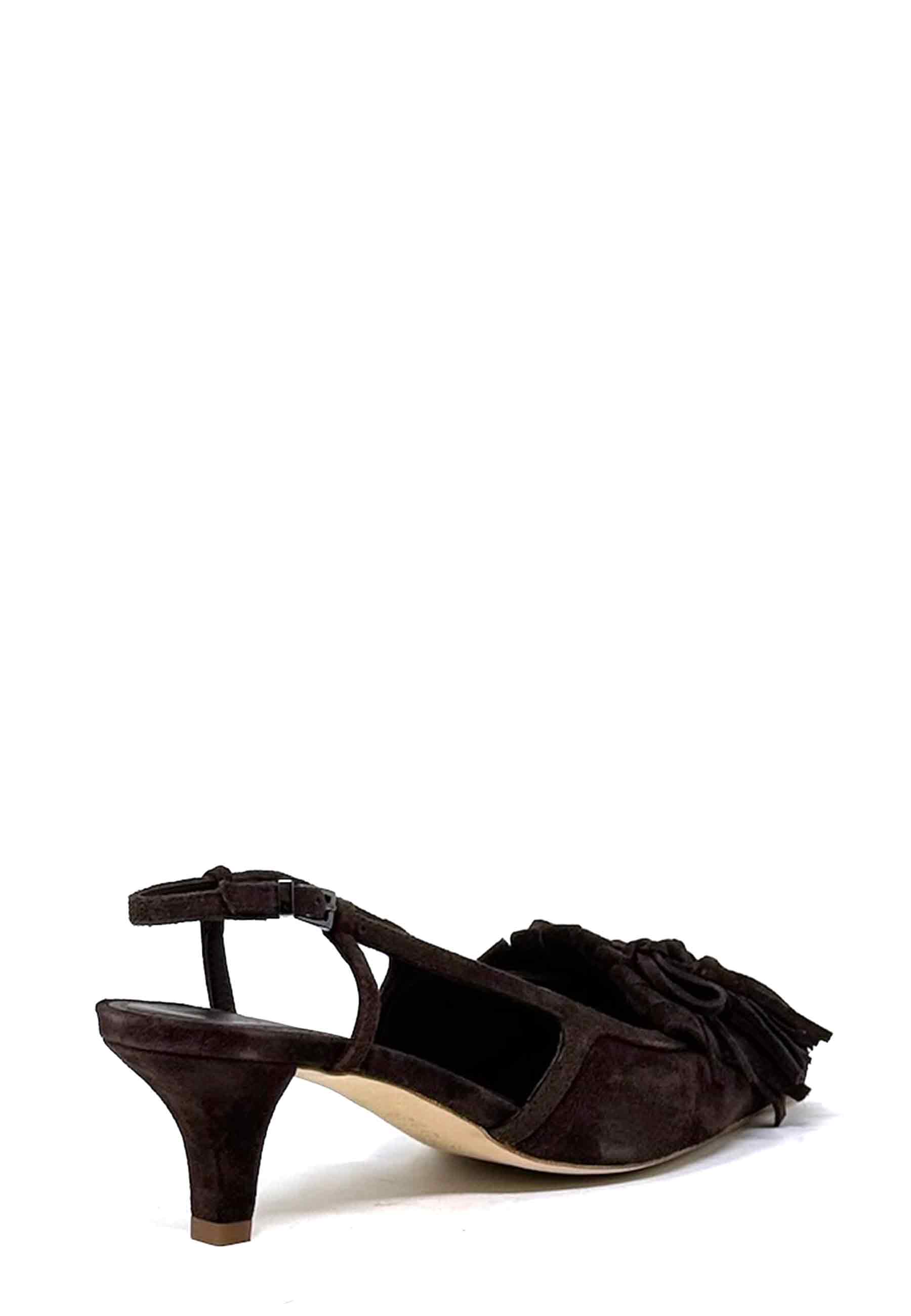 Franca Heel Sling | Pepe Gun Suede