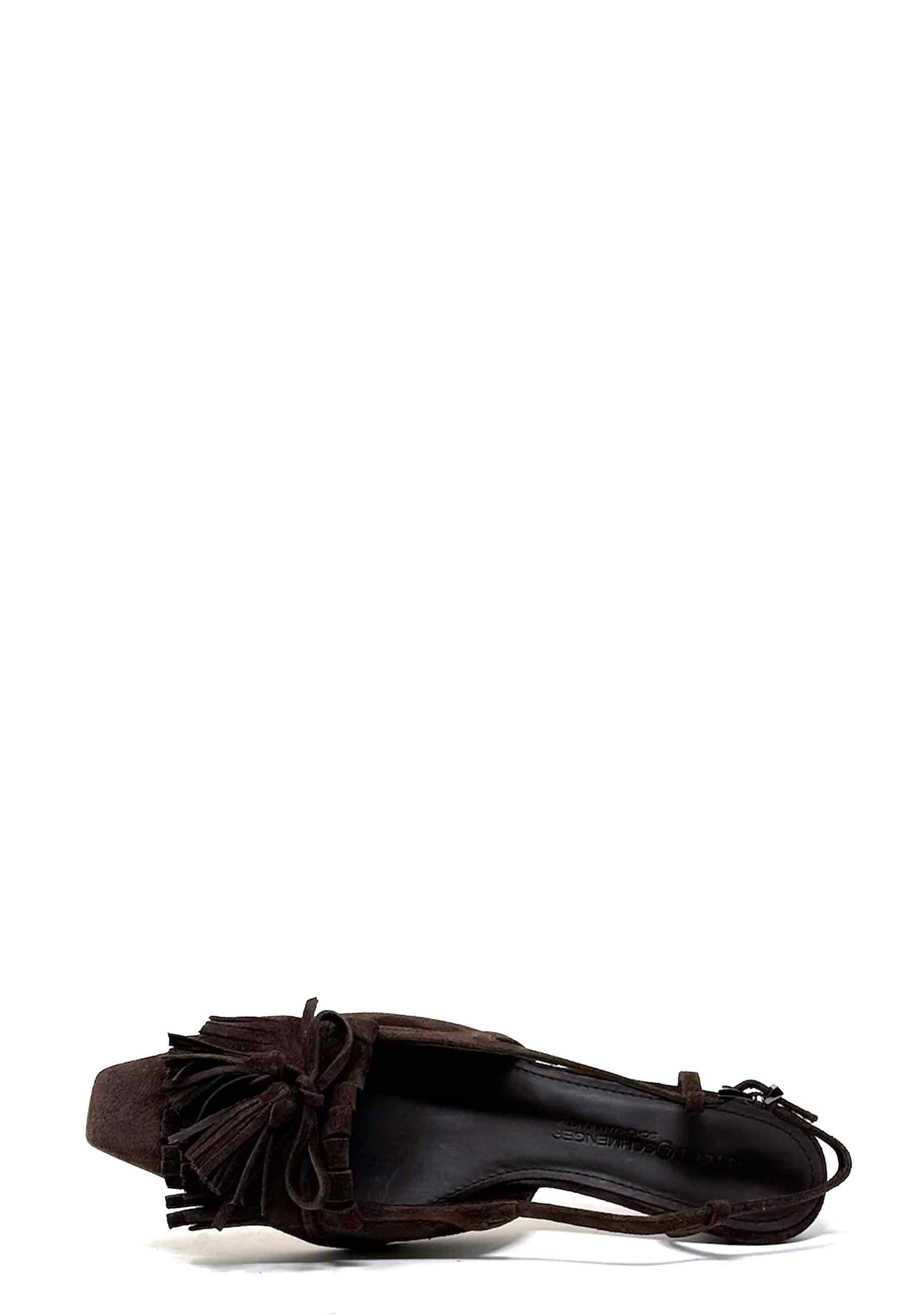 Franca Heel Sling | Pepe Gun Suede