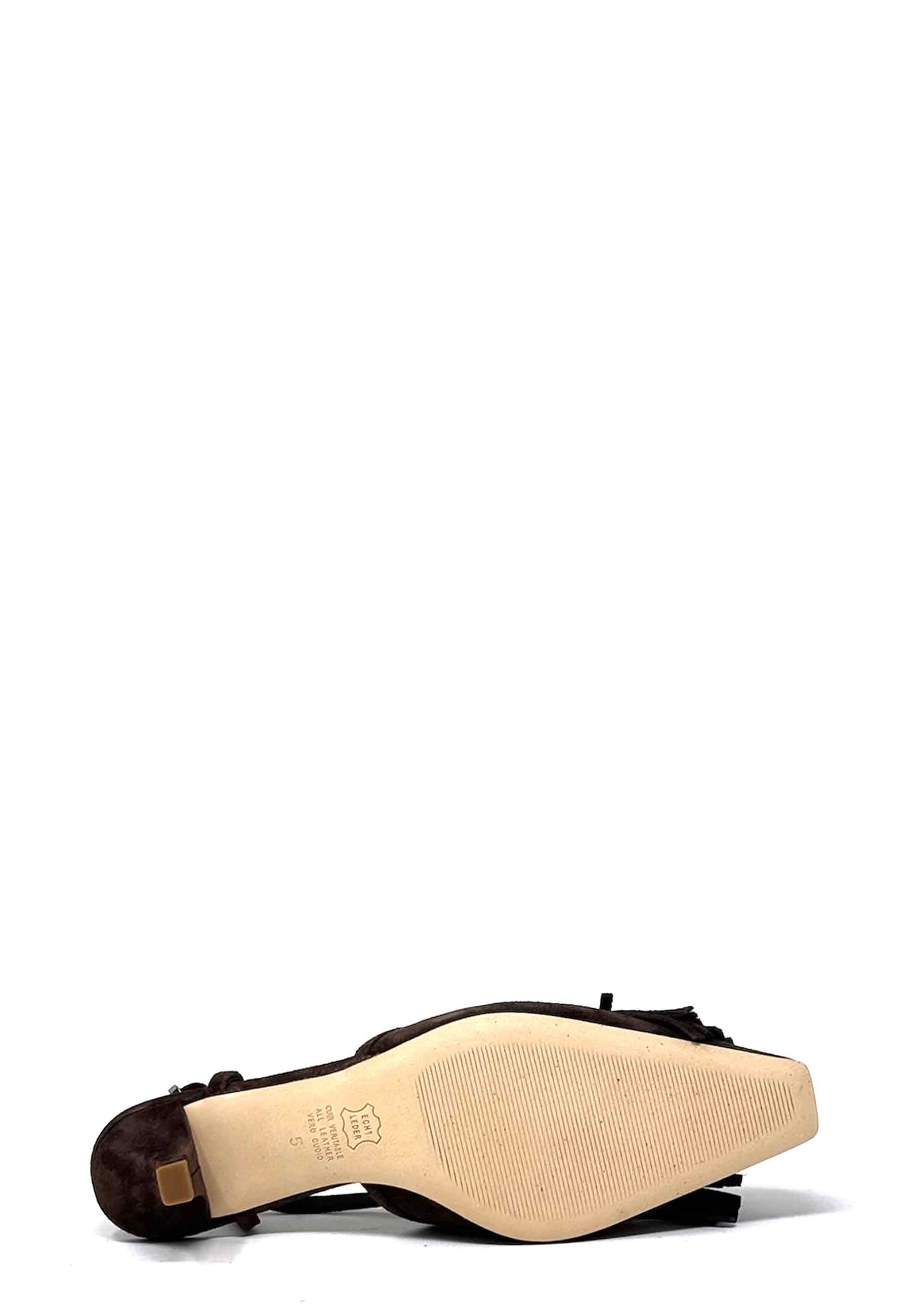 Franca Heel Sling | Pepe Gun Suede