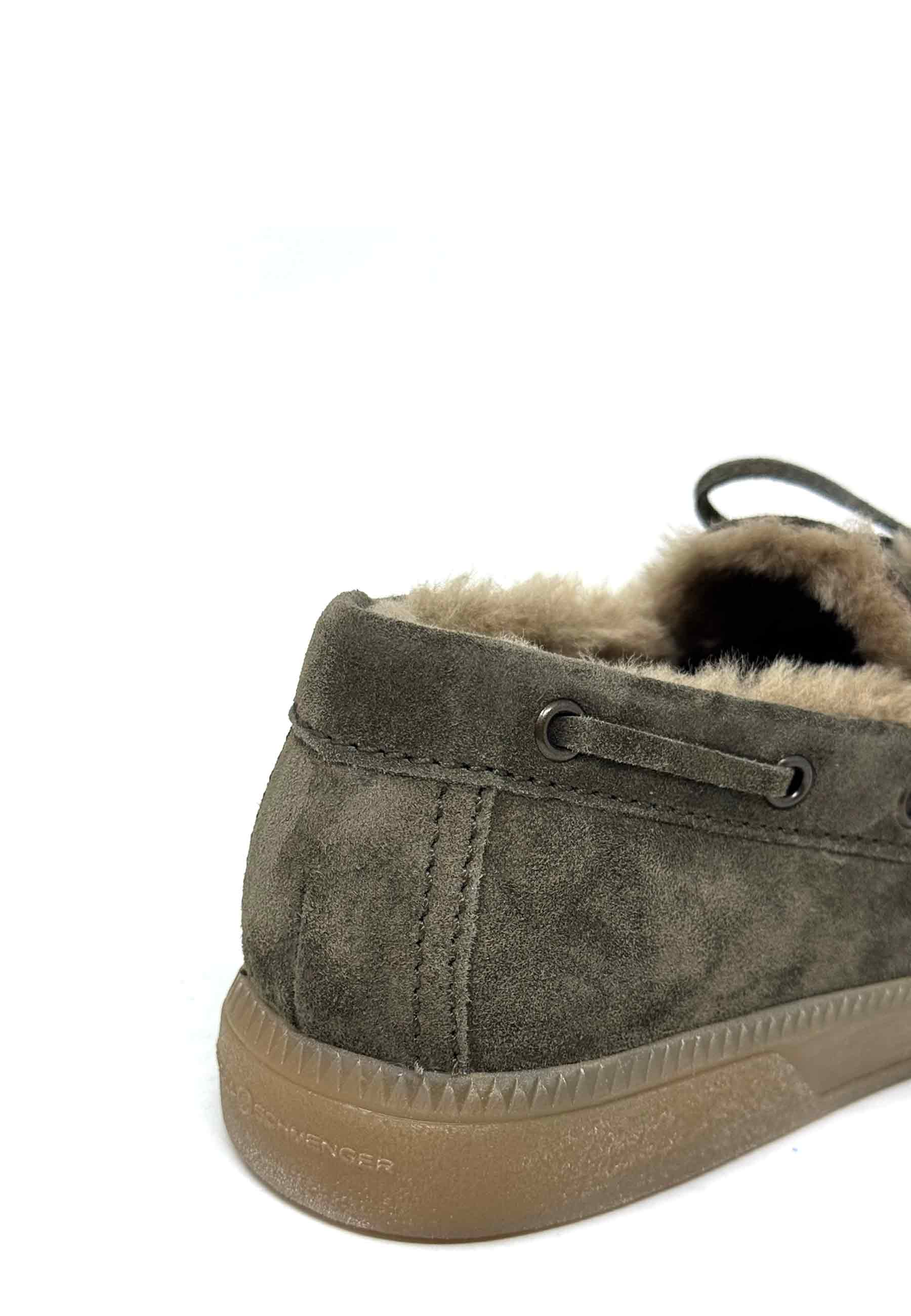 Pop Warmfutter Bootsschuh | Dark Olive Suede