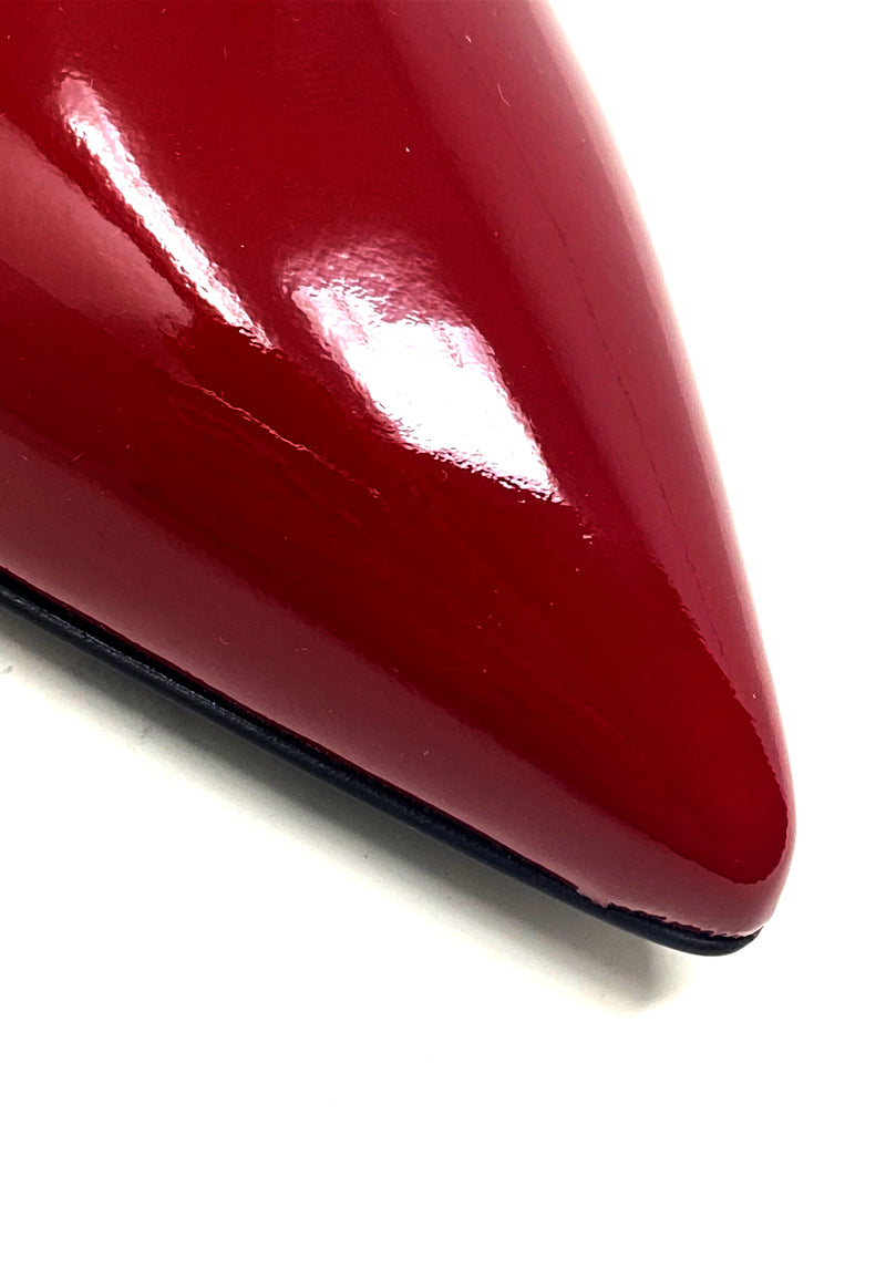 Greta ballerina | Rosso smooth varnish