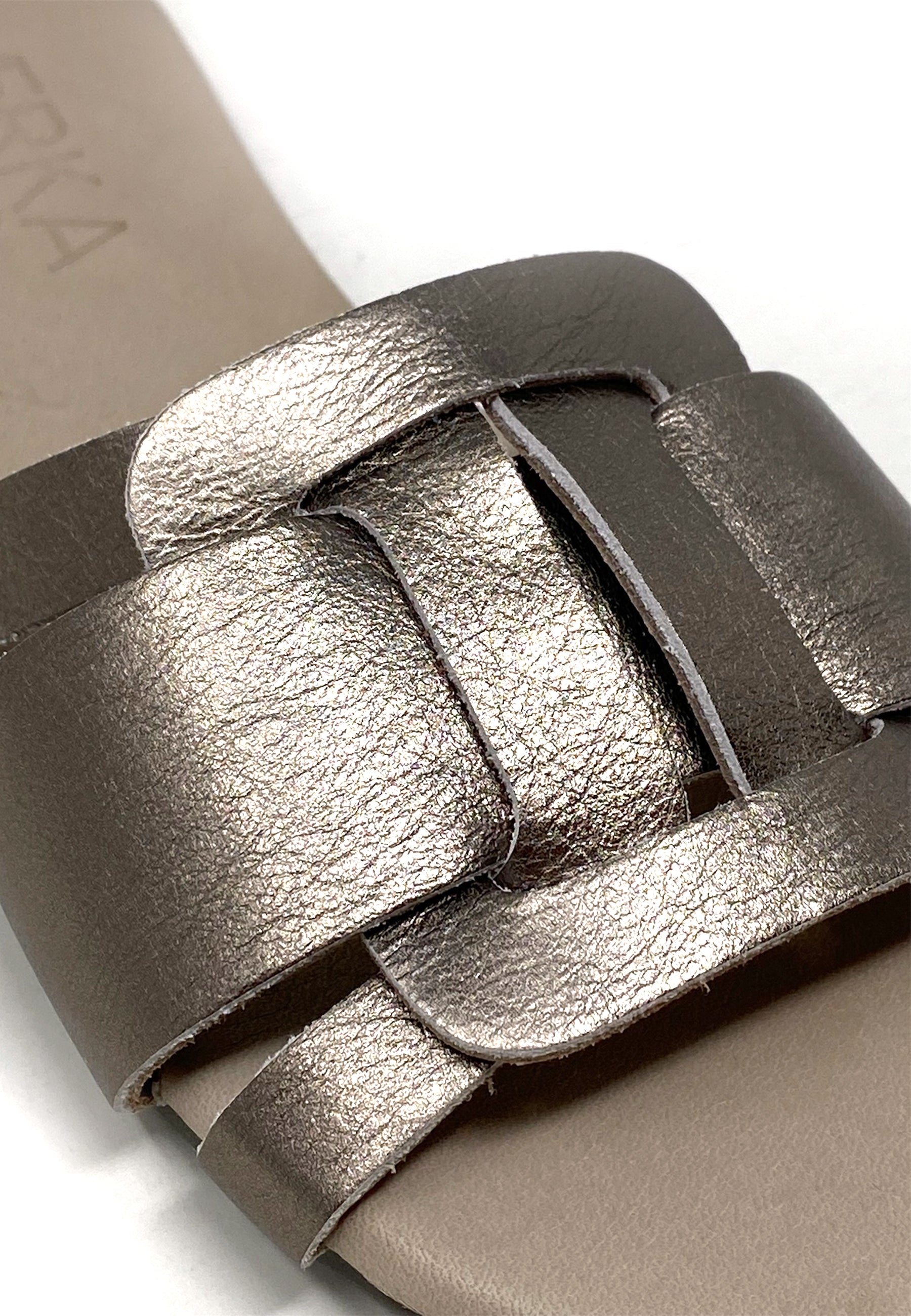 Woven Pantolette | Platin