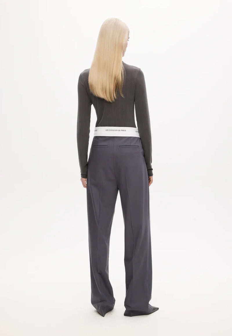 30-028 plisserede bukser | Stål grå