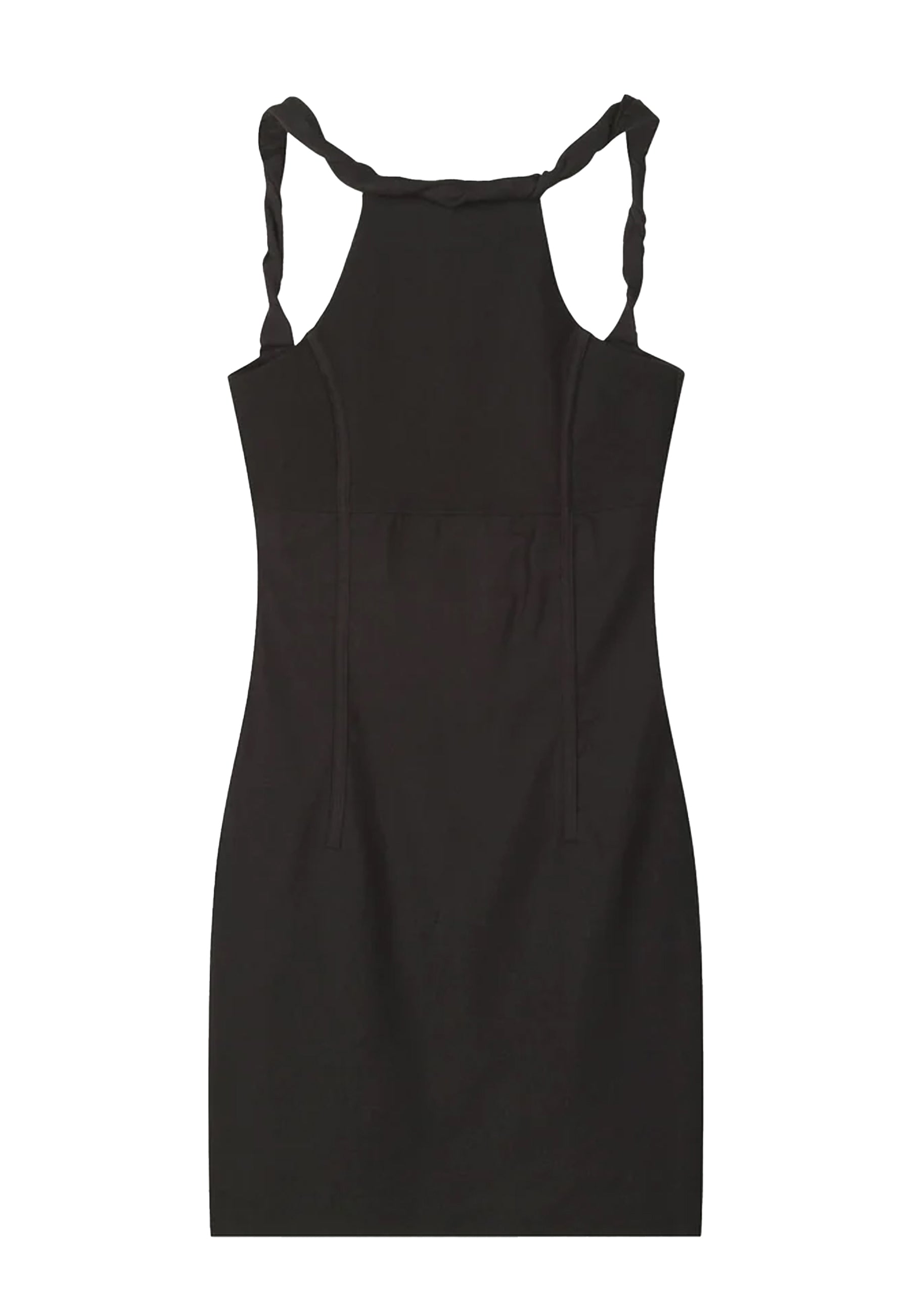 Short Open Back Kleid | Noir