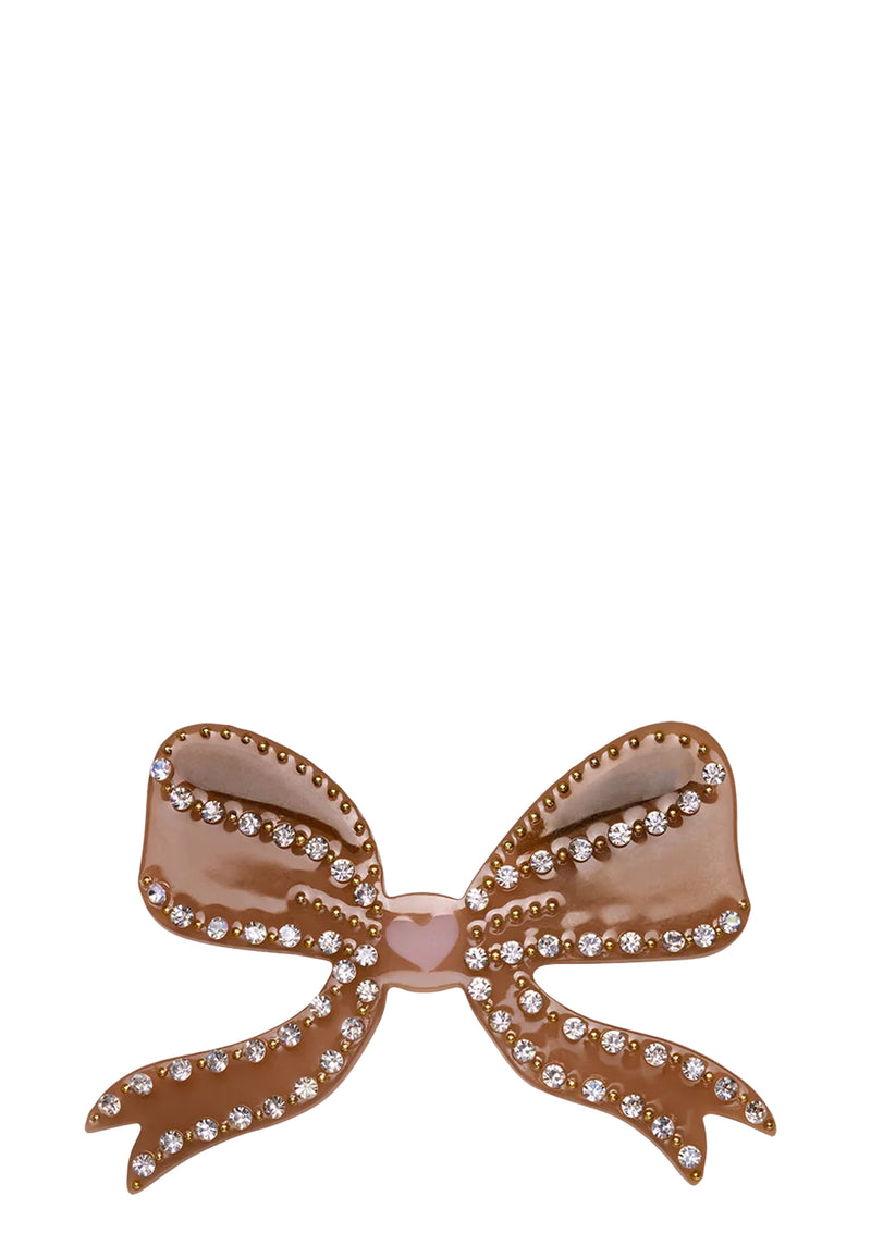 Bow Hair Clip | Mocha