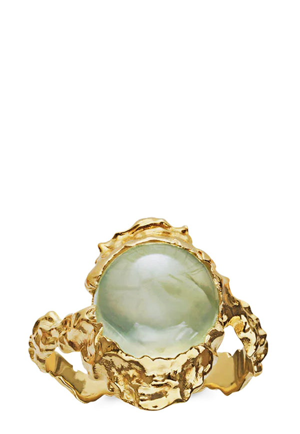 Gudinde Prehnit Ring | Gold