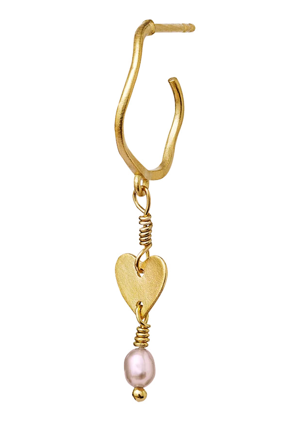 Heart Single Ohrring | Gold