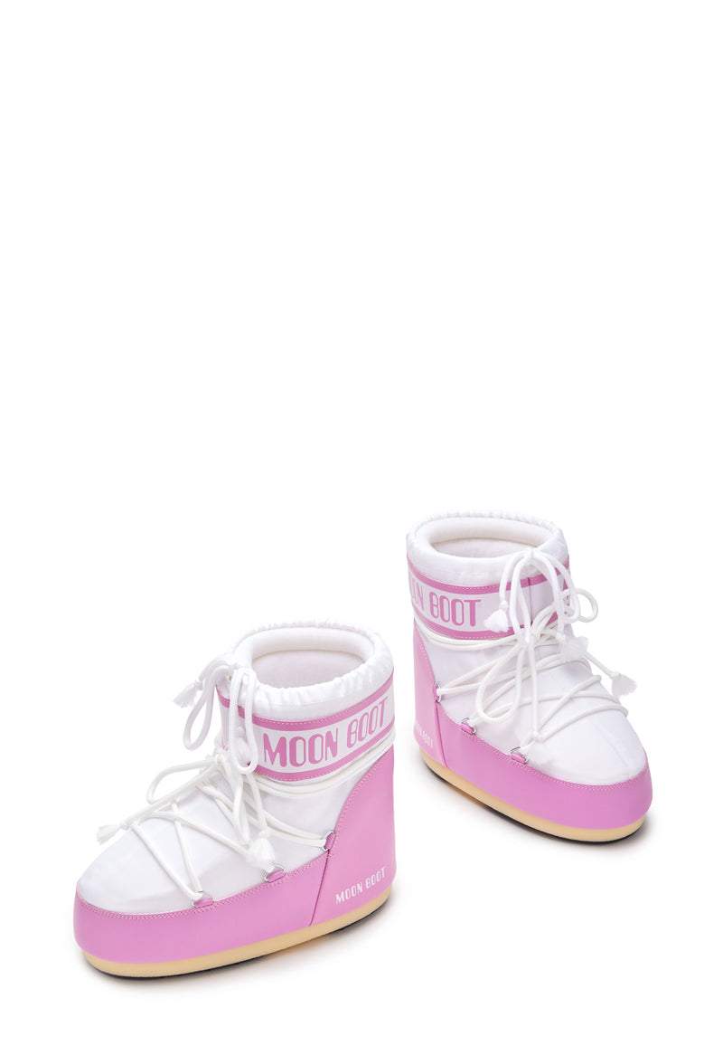 Icon Low Nylon Boot | Pink White