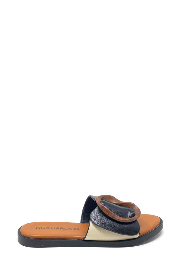 9663 M06 Mules | Brown Black White