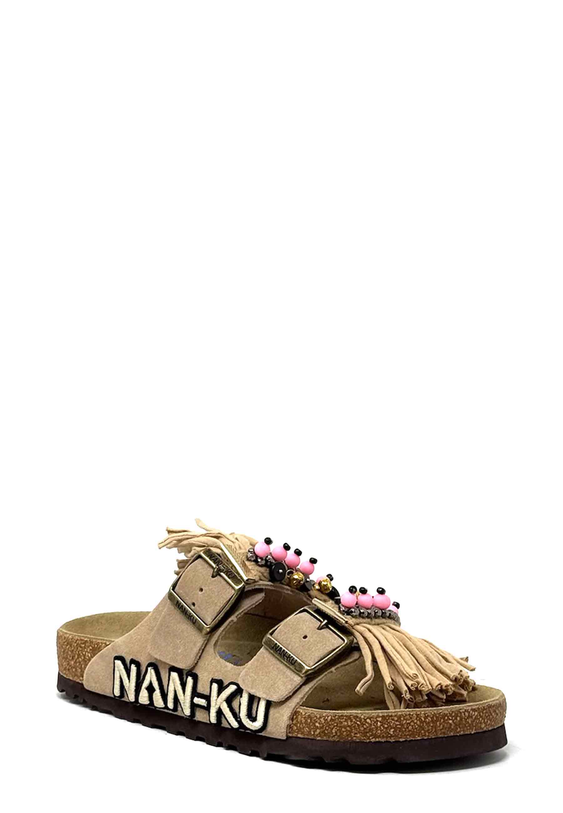 EBK-03 Fransen Pantolette | Beige