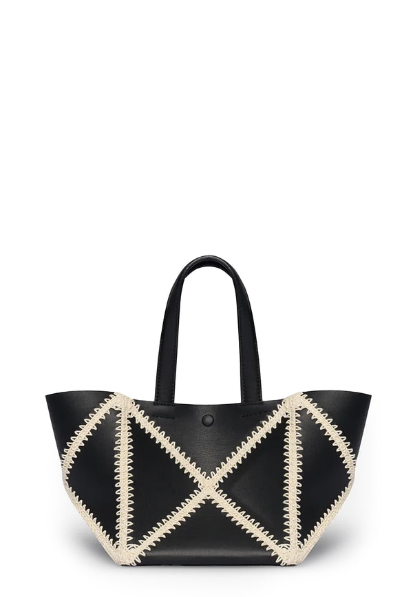 Origami Mini Tasche | Black Cream