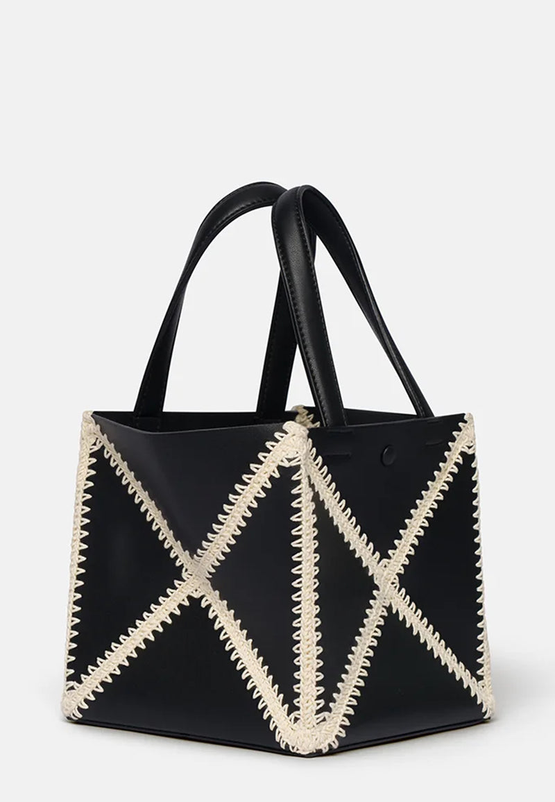 Origami Mini Tasche | Black Cream