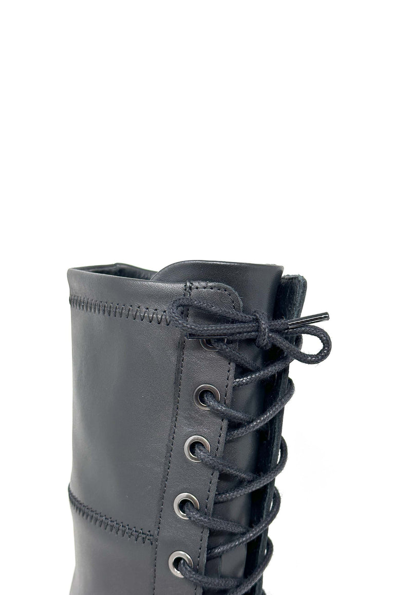 Miley Mae Lace-Up Boots | Black