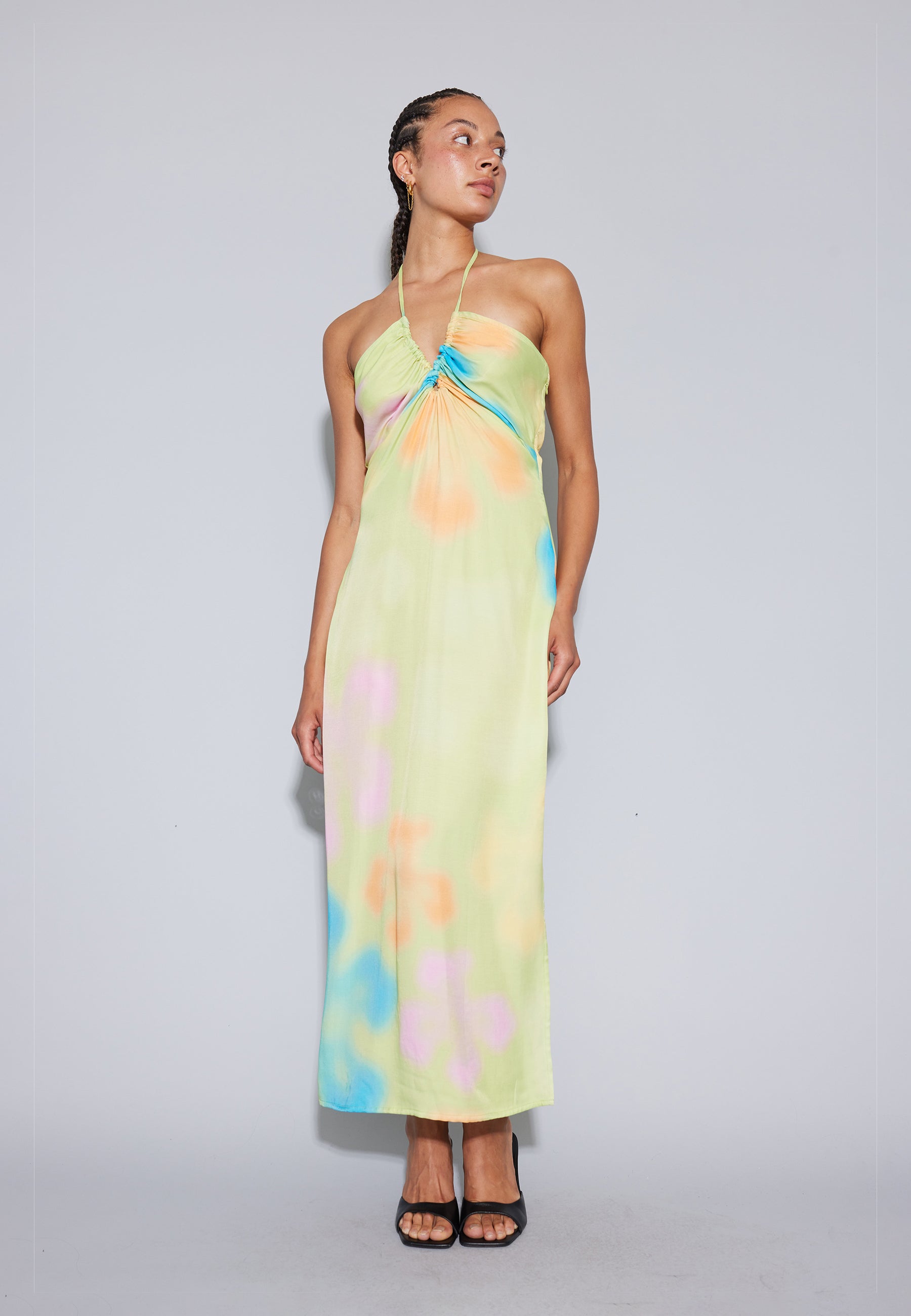 20667 Alexi Midi Dress | Lime Flower