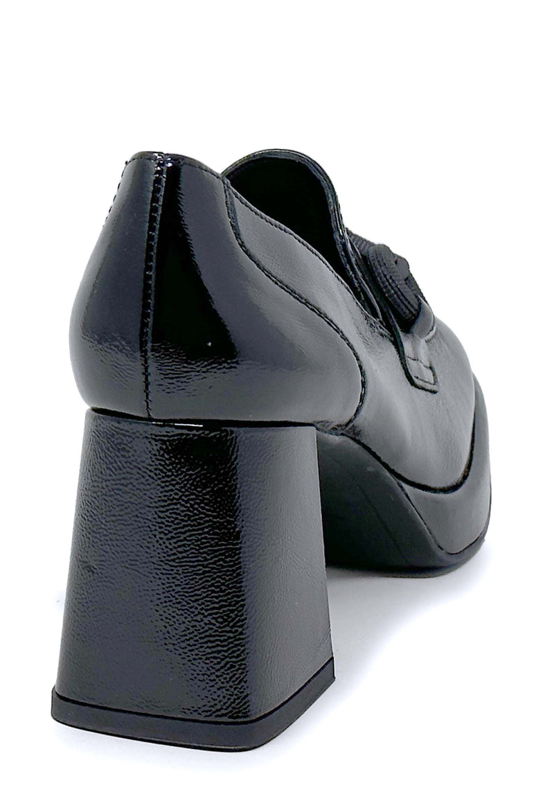 3813 high heel loafers | Black