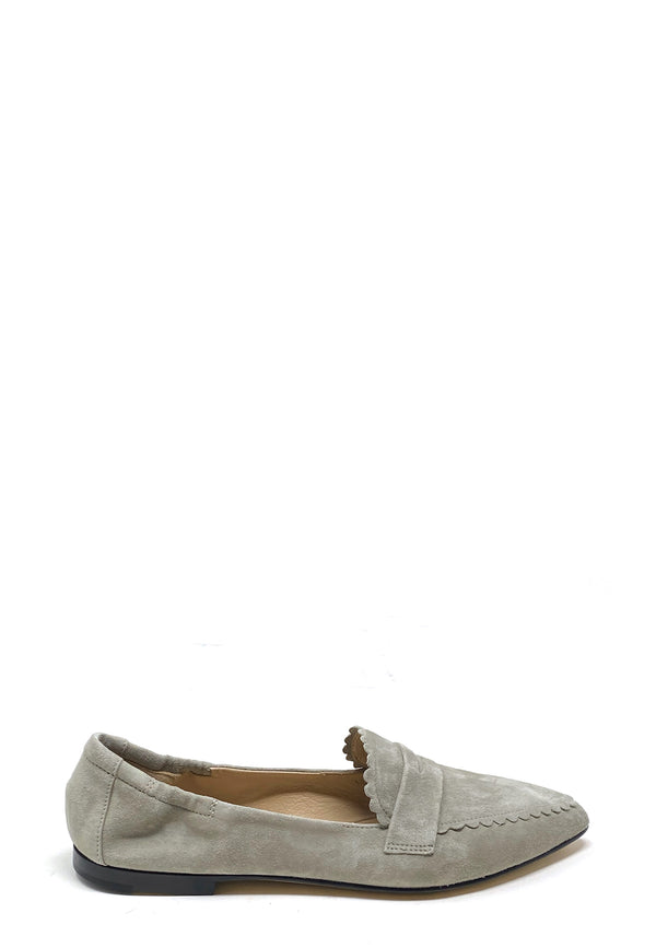 0811A Grace Loafer | Light Sage Camoscio