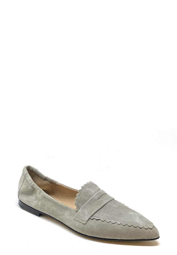 0811A Grace Loafer | Light Sage Camoscio