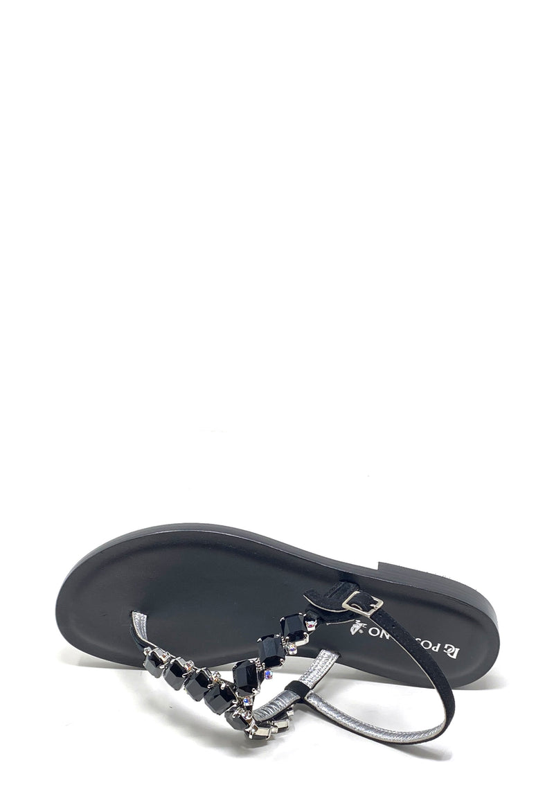9044 Toe separator sandal | Nero