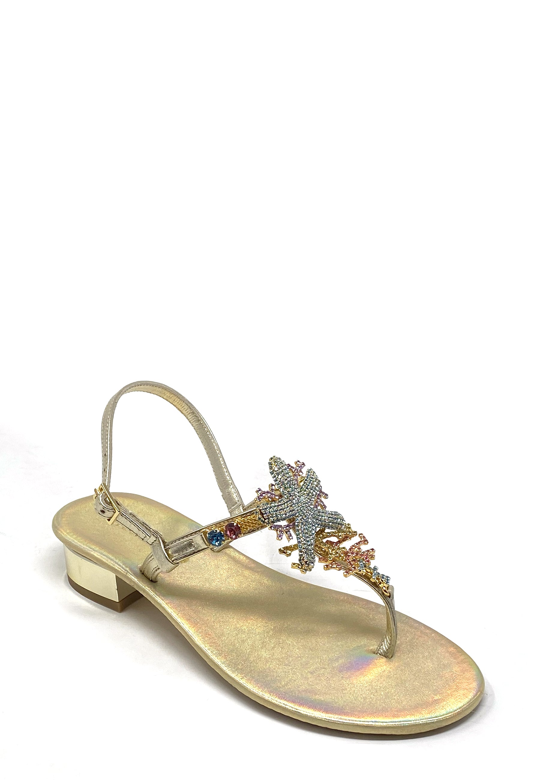 9000 Zehentrenner Sandale | Platino