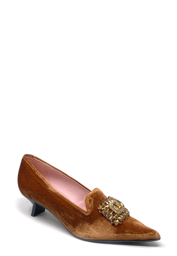 7744 High heel loafer | Brandy