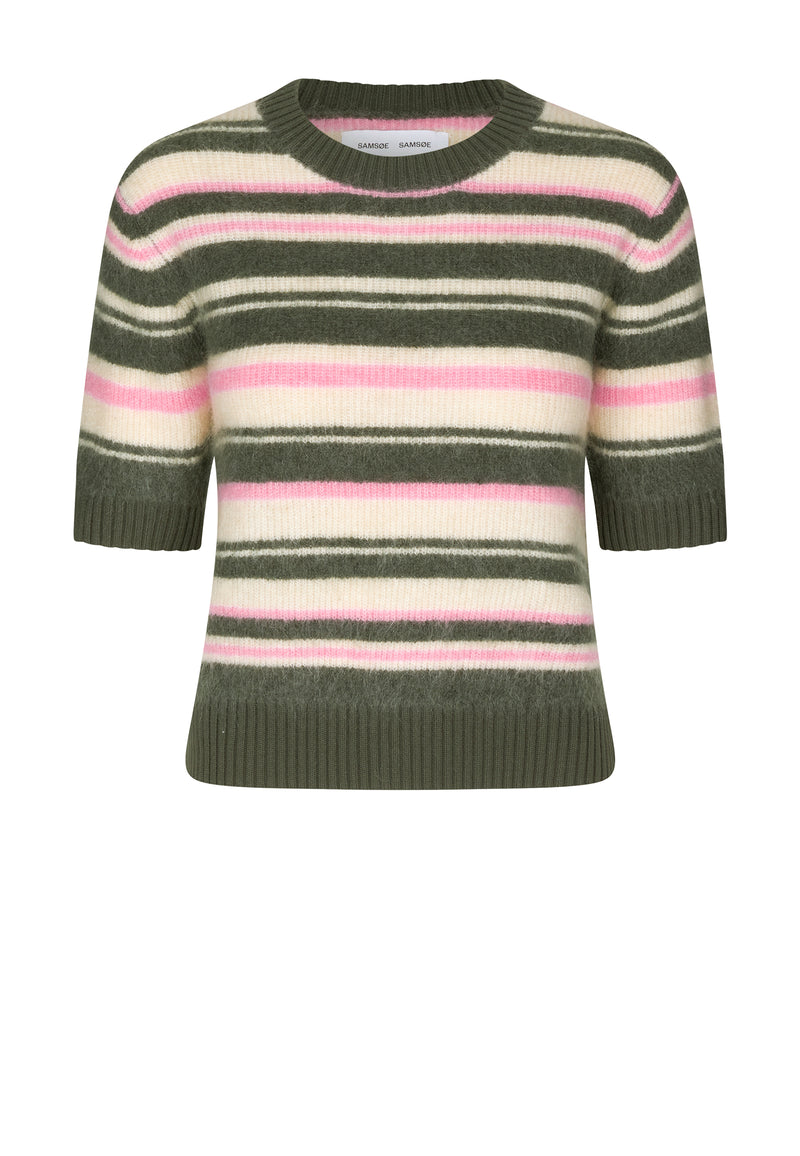 Jeanne Pullover | Forest Night Stripes