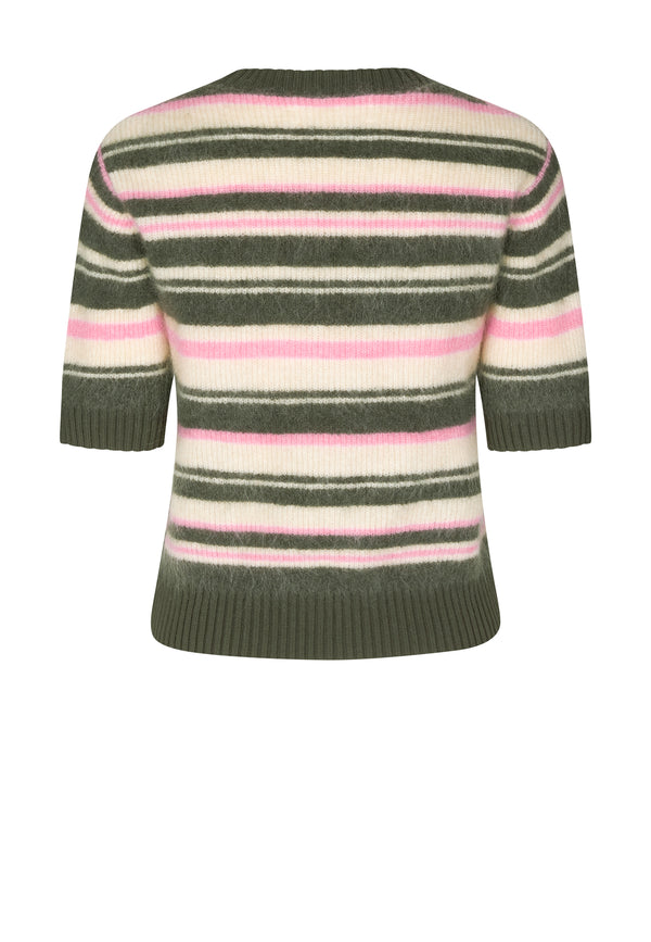 Jeanne Pullover | Forest Night Stripes