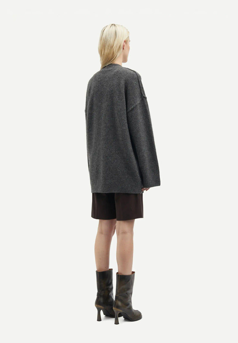 Saceleste Oversized Cardigan | Black Oyster