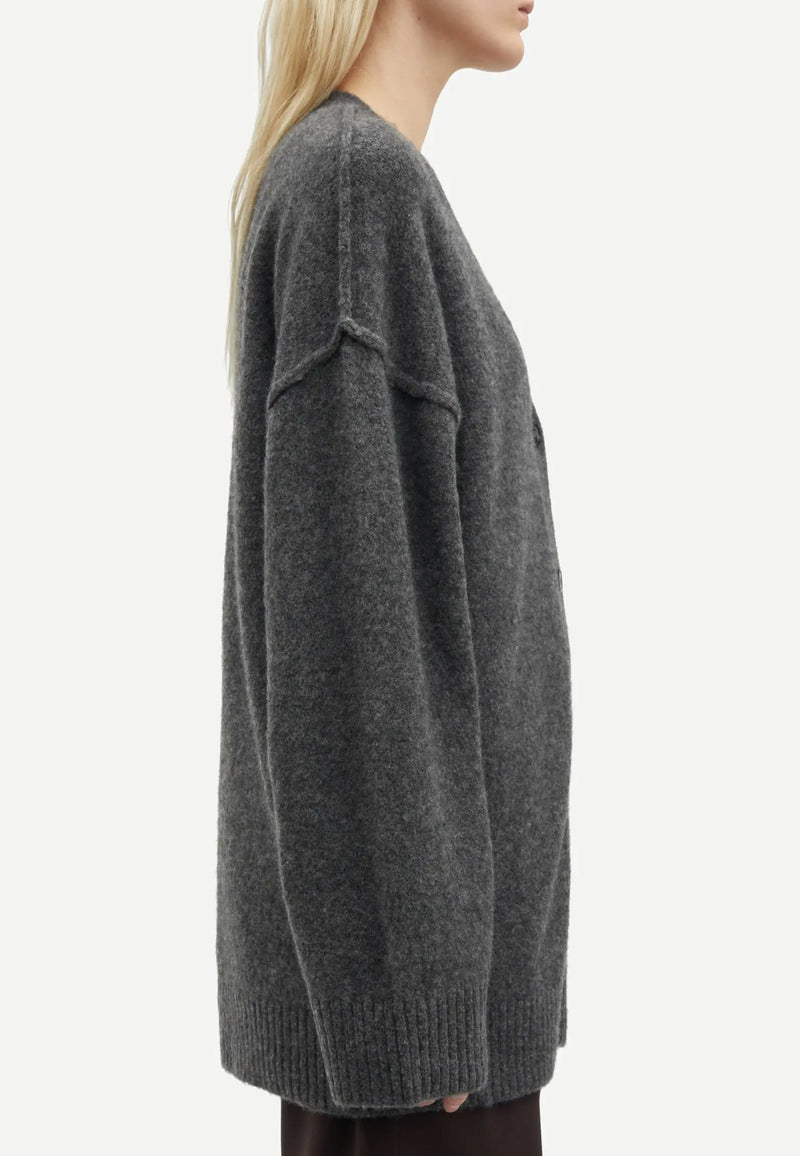 Saceleste Oversized Cardigan | Black Oyster