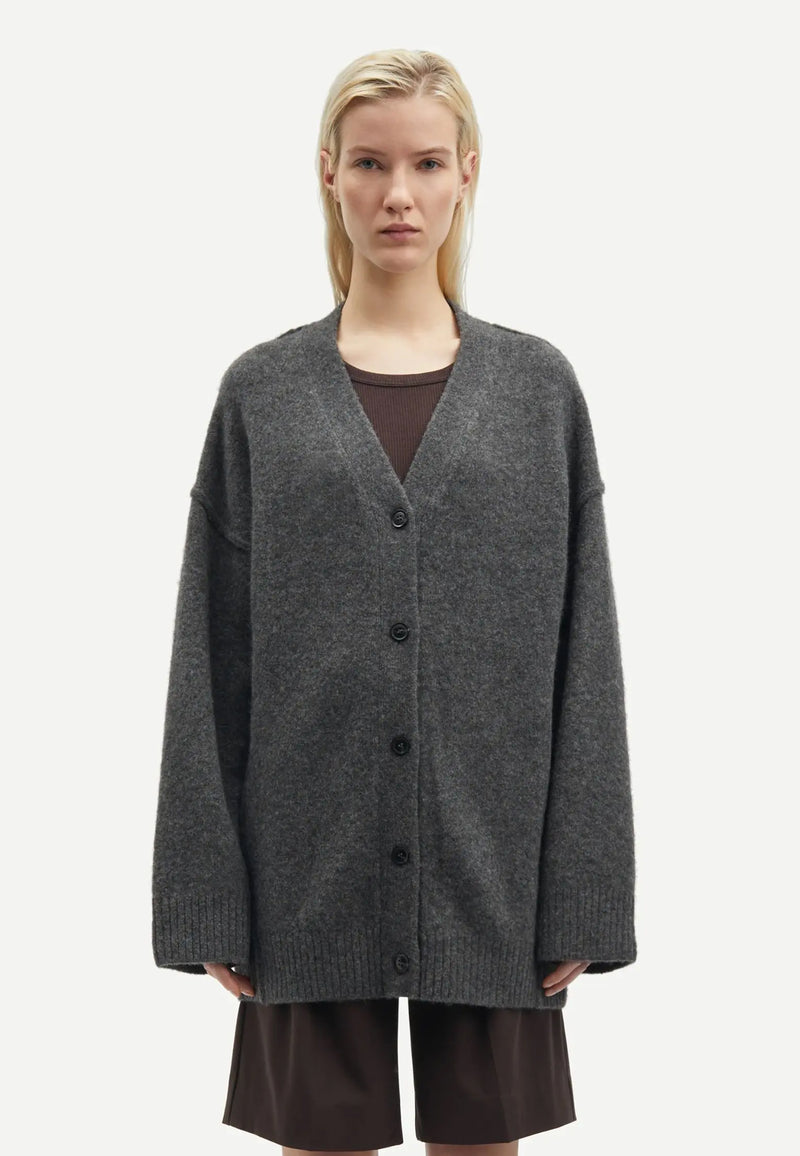 Saceleste Oversized Cardigan | Black Oyster