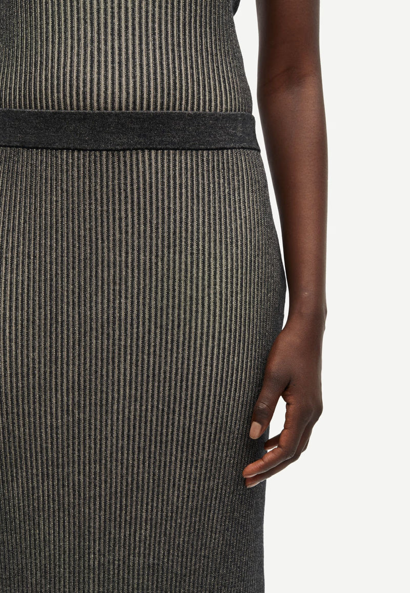 Sacheryl Knit Skirt | Black Melange