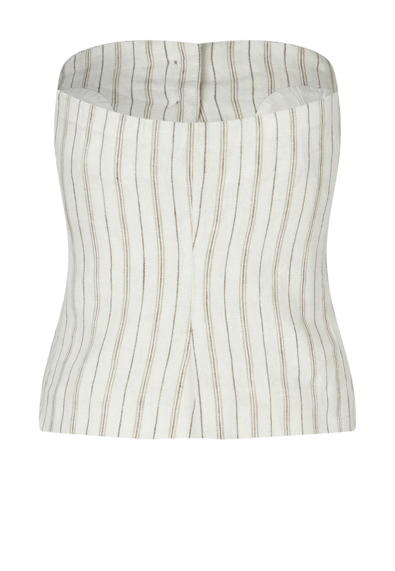 Saellena Top | Egret Stripes