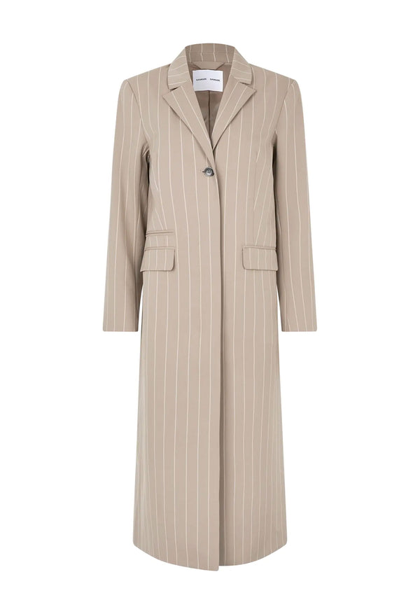 Safallon coat | Greige Stripes